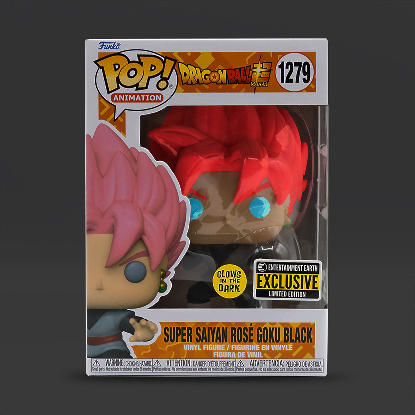Funko Pop! Dragonball Super Goku Black Rose Form EE Exclusive Glow In The Dark #1279