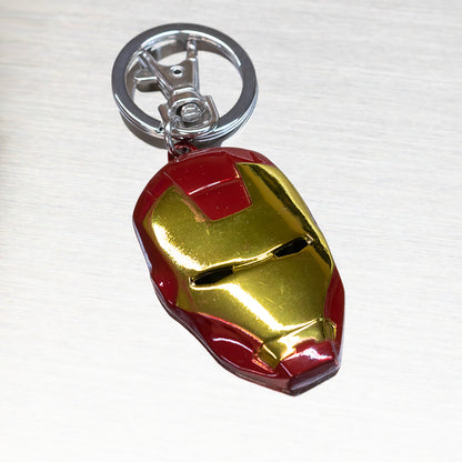 Marvels Iron Man Metallic Head Pewter Key Chain