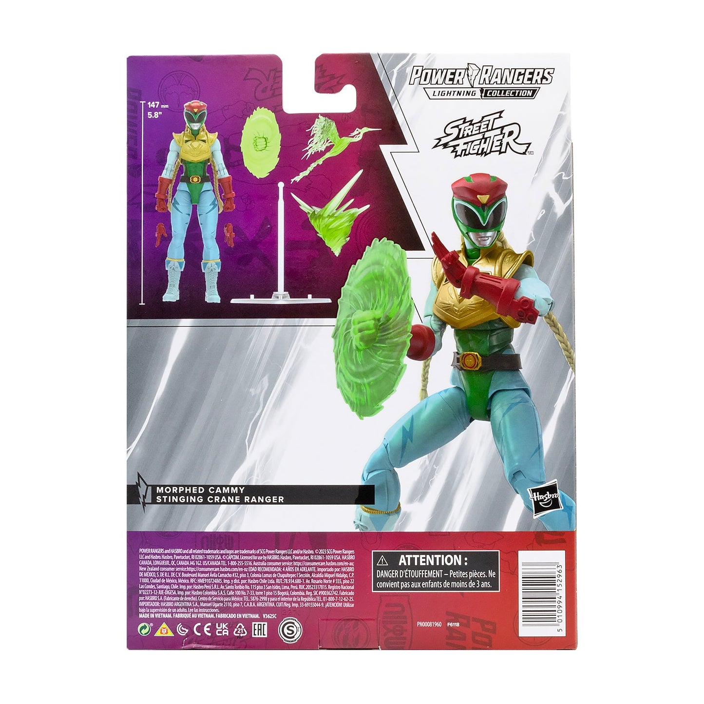 Power Rangers X Street Fighter Lightning Collection Morphed Cammy Stinging Crane Ranger Action Figure